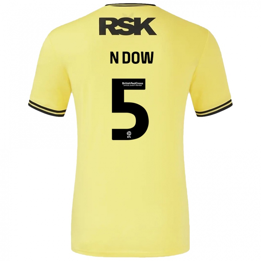 Homme Maillot Elisha N'dow #5 Jaune Noir Tenues Extérieur 2024/25 T-Shirt Belgique