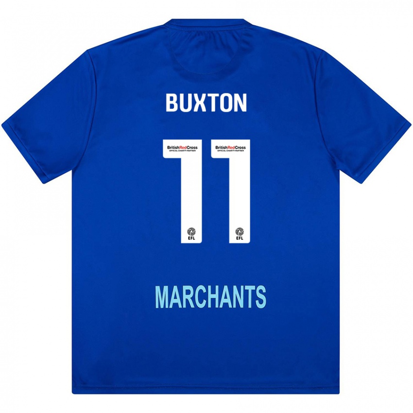 Homme Maillot Charlotte Buxton #11 Vert Tenues Extérieur 2024/25 T-Shirt Belgique