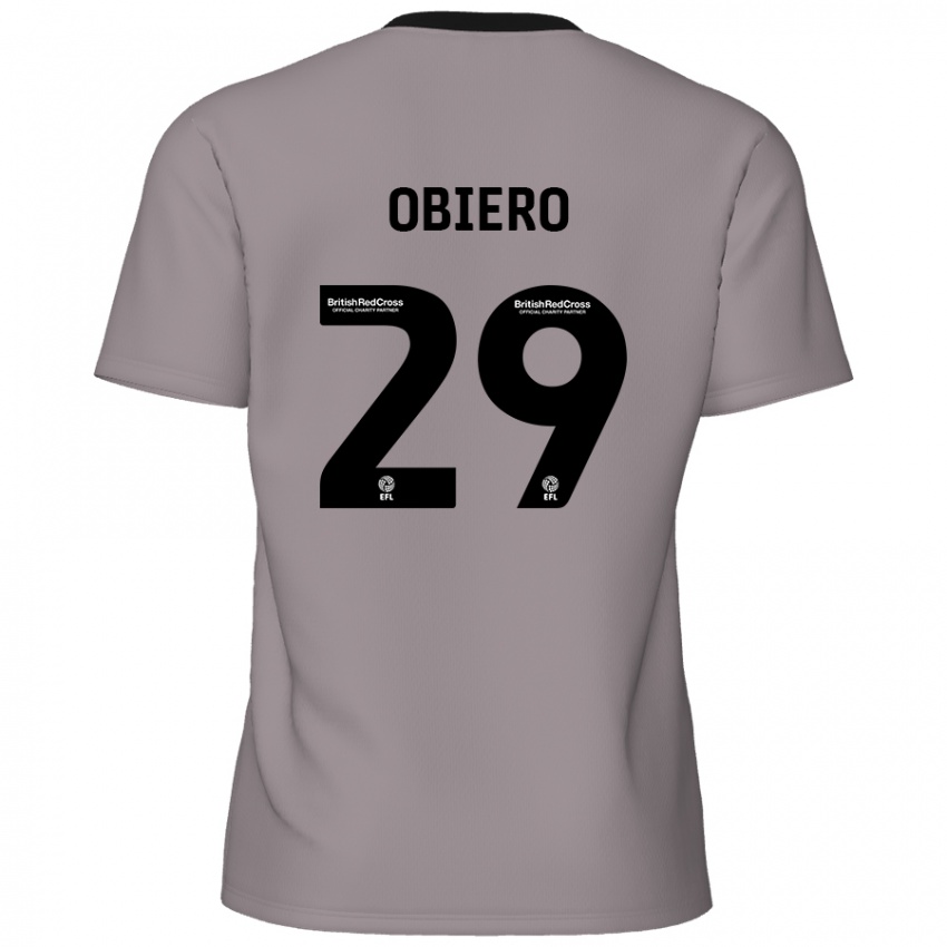 Heren Zech Obiero #29 Grijs Uitshirt Uittenue 2024/25 T-Shirt België