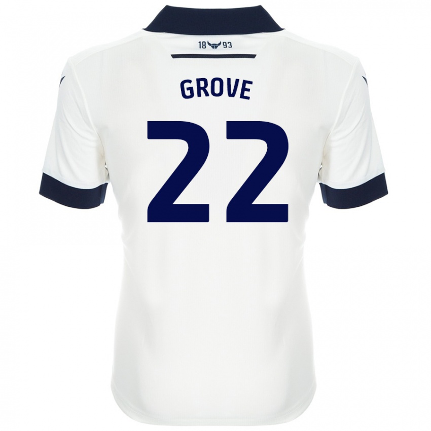 Heren Jade Grove #22 Wit Marineblauw Uitshirt Uittenue 2024/25 T-Shirt België