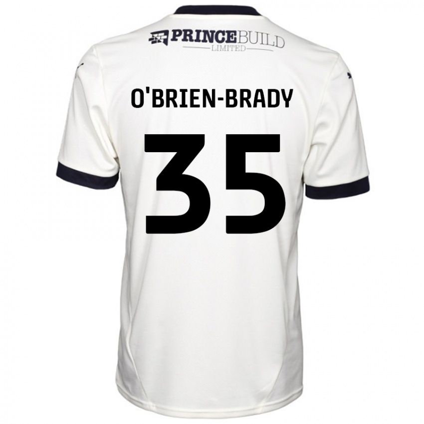 Homme Maillot Donay O'brien-Brady #35 Blanc Cassé Noir Tenues Extérieur 2024/25 T-Shirt Belgique