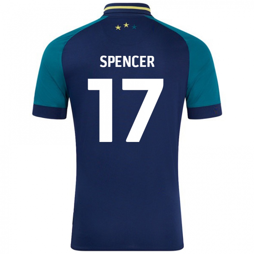 Heren Brodie Spencer #17 Marineblauw Donkergroen Uitshirt Uittenue 2024/25 T-Shirt België