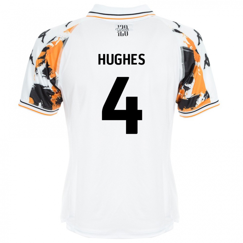 Heren Charlie Hughes #4 Wit Uitshirt Uittenue 2024/25 T-Shirt België