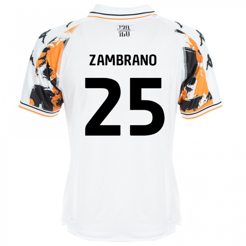 Heren Óscar Zambrano #25 Wit Uitshirt Uittenue 2024/25 T-Shirt België