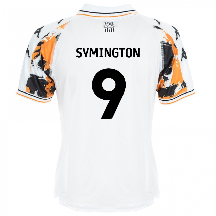 Heren Jo Symington #9 Wit Uitshirt Uittenue 2024/25 T-Shirt België