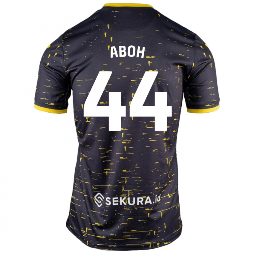 Homme Maillot Ken Aboh #44 Noir Jaune Tenues Extérieur 2024/25 T-Shirt Belgique