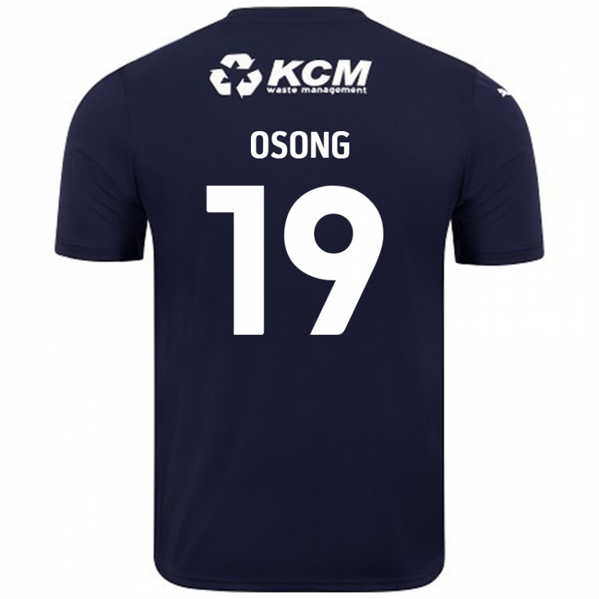 Heren Detlef Esapa Osong #19 Marineblauw Uitshirt Uittenue 2024/25 T-Shirt België