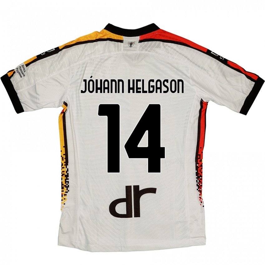 Heren Thórir Jóhann Helgason #14 Wit Zwart Uitshirt Uittenue 2024/25 T-Shirt België