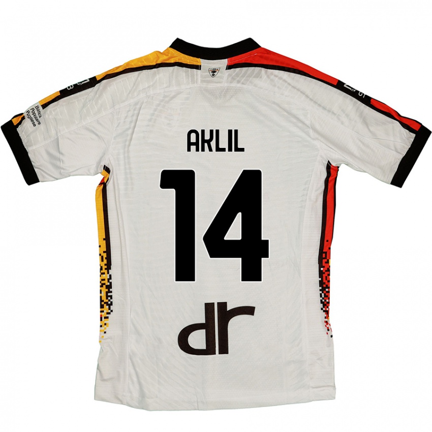 Heren Lino Aklil #14 Wit Zwart Uitshirt Uittenue 2024/25 T-Shirt België