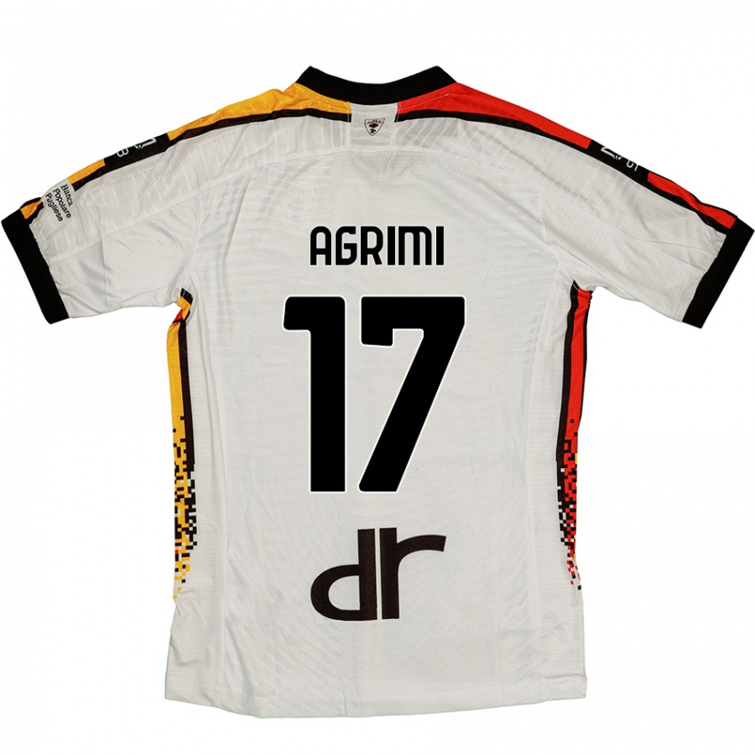 Heren Matteo Agrimi #17 Wit Zwart Uitshirt Uittenue 2024/25 T-Shirt België