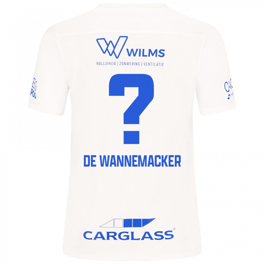 Homme Maillot August De Wannemacker #0 Blanc Tenues Extérieur 2024/25 T-Shirt Belgique