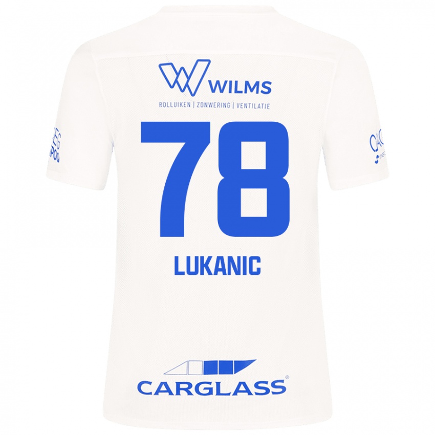 Homme Maillot Luka Lukanic #78 Blanc Tenues Extérieur 2024/25 T-Shirt Belgique