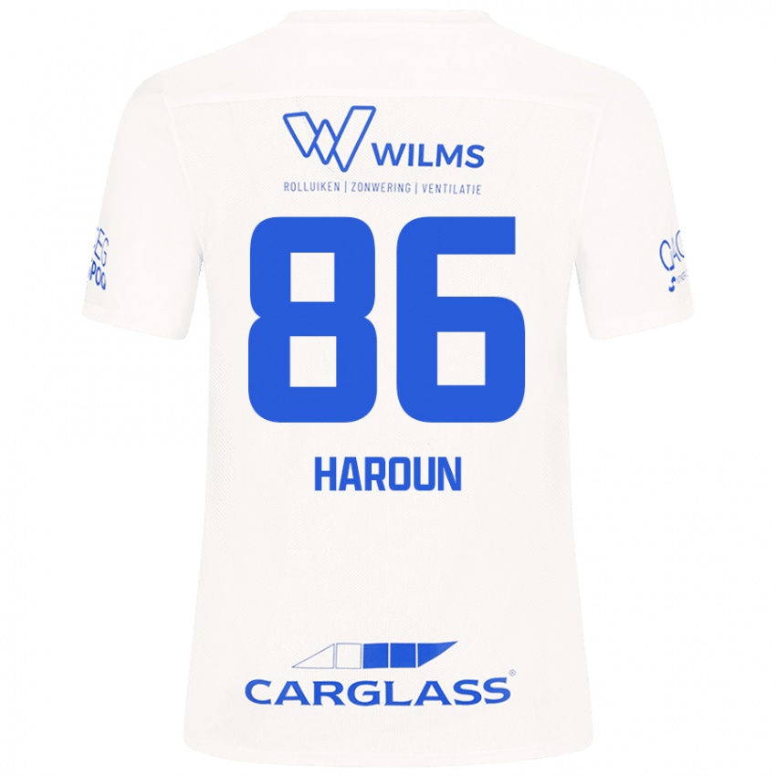 Homme Maillot Kenan Haroun #86 Blanc Tenues Extérieur 2024/25 T-Shirt Belgique