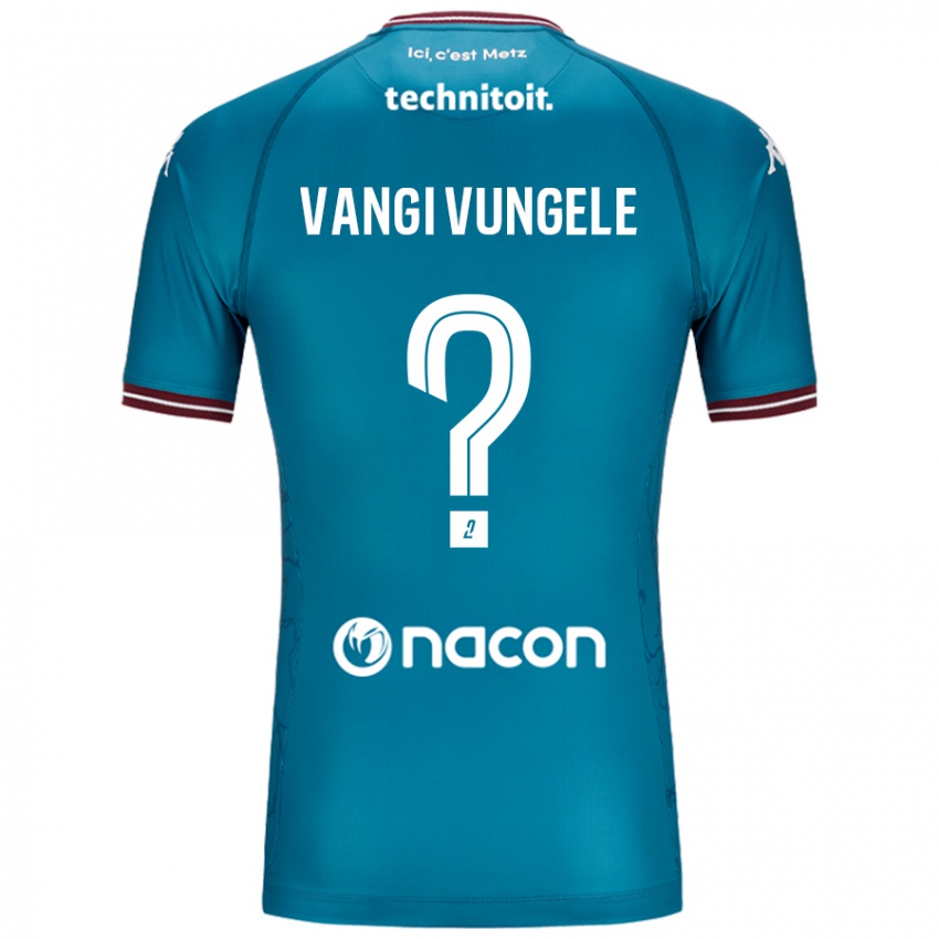 Heren Luzolo Vangi Vungele #0 Blauw Petrol Uitshirt Uittenue 2024/25 T-Shirt België