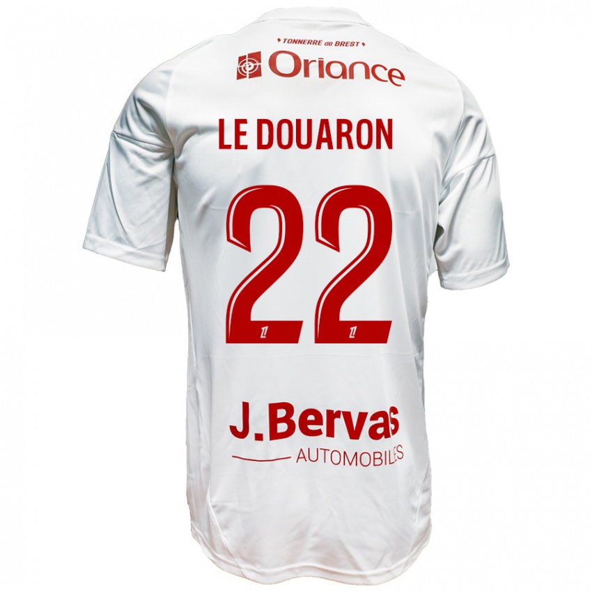 Heren Jérémy Le Douaron #22 Wit Rood Uitshirt Uittenue 2024/25 T-Shirt België