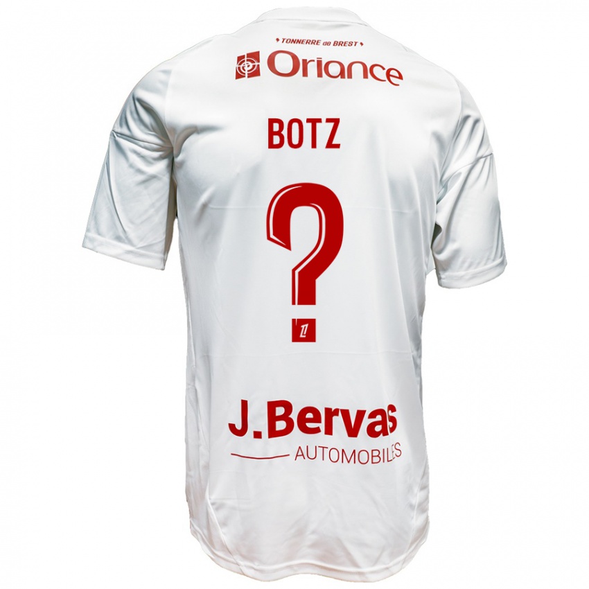 Heren Léo Botz #0 Wit Rood Uitshirt Uittenue 2024/25 T-Shirt België