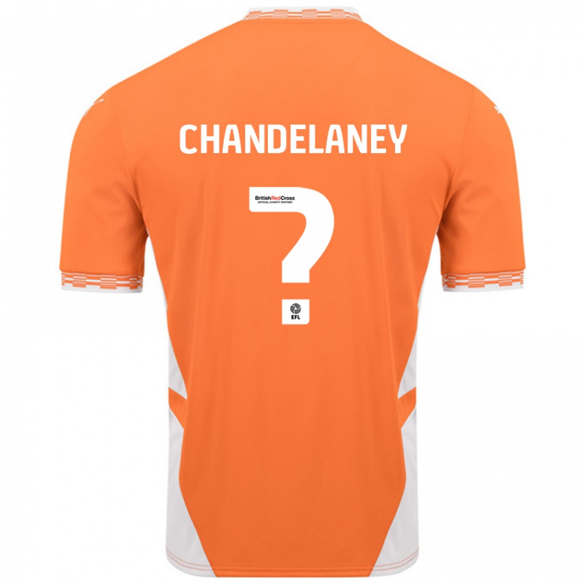 Dames Yulan Chandelaney #0 Oranje Wit Thuisshirt Thuistenue 2024/25 T-Shirt België