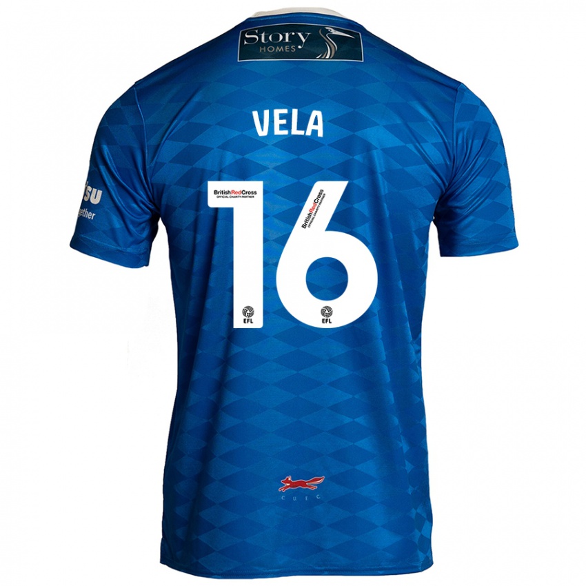 Femme Maillot Josh Vela #16 Bleu Tenues Domicile 2024/25 T-Shirt Belgique