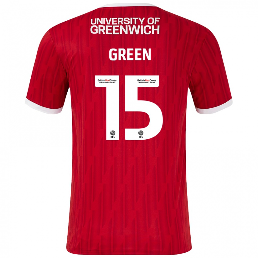 Dames Kayleigh Green #15 Rood Wit Thuisshirt Thuistenue 2024/25 T-Shirt België