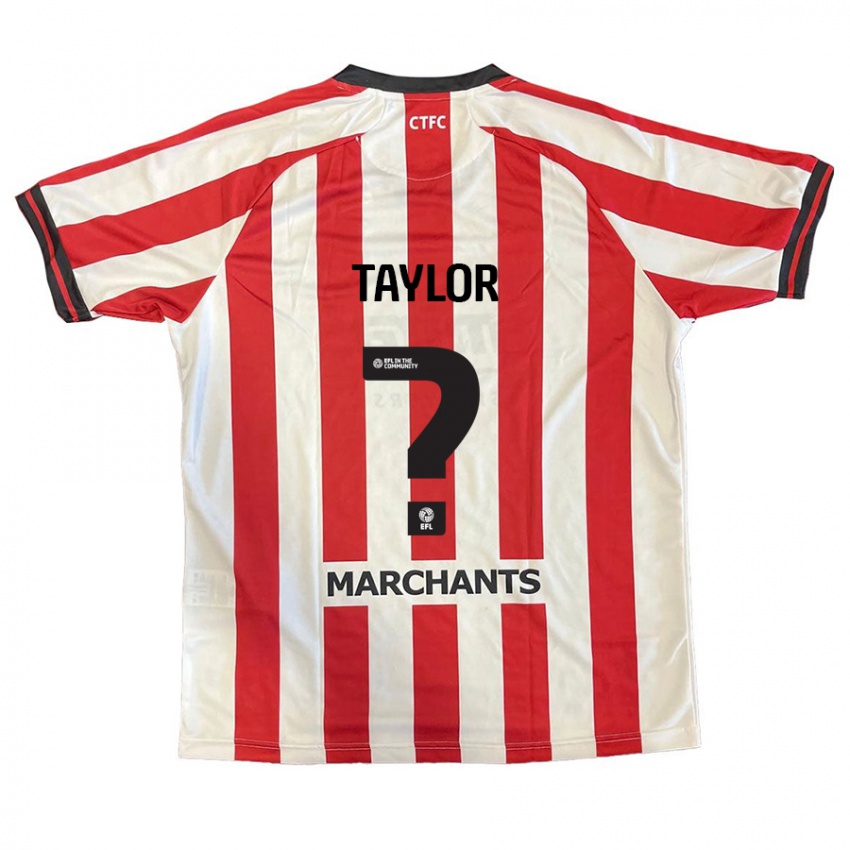 Dames Alfie Taylor #0 Rood Wit Thuisshirt Thuistenue 2024/25 T-Shirt België