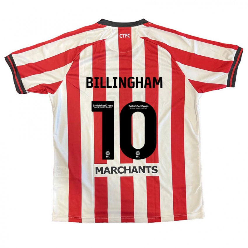 Dames Lily Billingham #10 Rood Wit Thuisshirt Thuistenue 2024/25 T-Shirt België