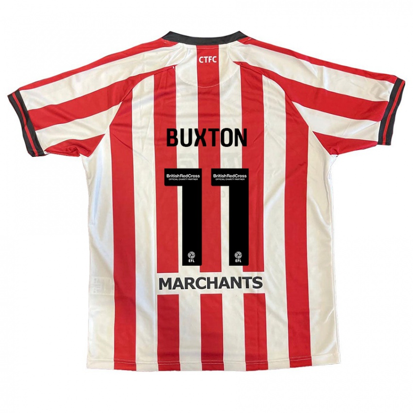 Dames Charlotte Buxton #11 Rood Wit Thuisshirt Thuistenue 2024/25 T-Shirt België