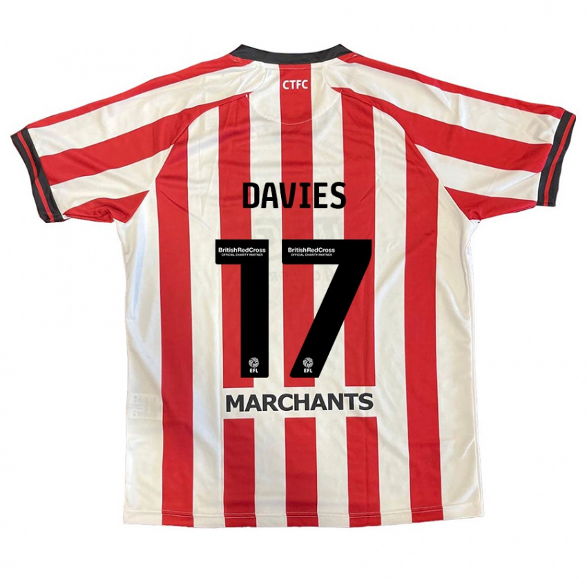 Dames Annabel Davies #17 Rood Wit Thuisshirt Thuistenue 2024/25 T-Shirt België