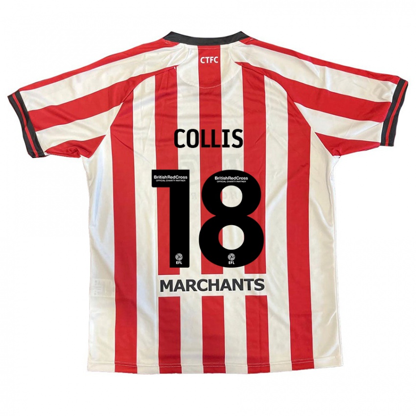 Dames Maisy Collis #18 Rood Wit Thuisshirt Thuistenue 2024/25 T-Shirt België