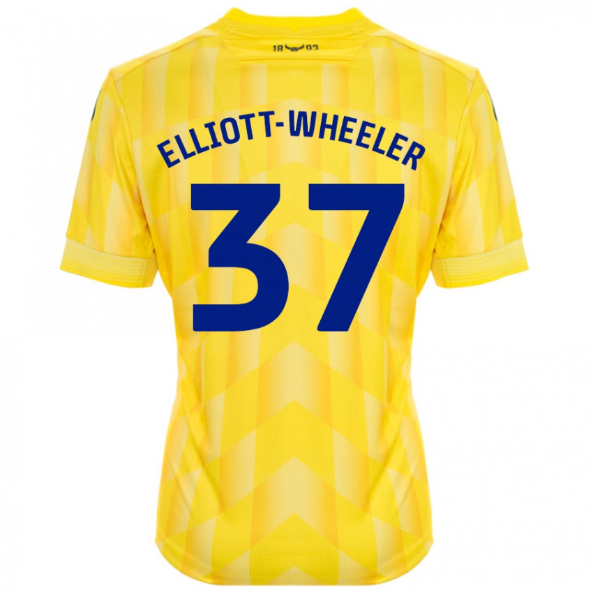 Femme Maillot Aidan Elliott-Wheeler #37 Jaune Tenues Domicile 2024/25 T-Shirt Belgique