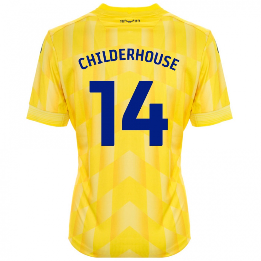 Femme Maillot Molly Childerhouse #14 Jaune Tenues Domicile 2024/25 T-Shirt Belgique