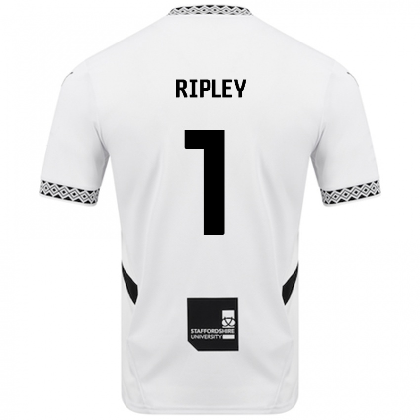 Femme Maillot Connor Ripley #1 Blanc Tenues Domicile 2024/25 T-Shirt Belgique