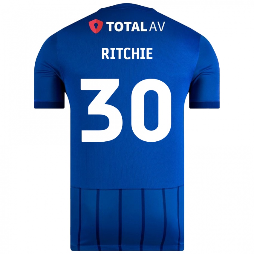 Femme Maillot Matt Ritchie #30 Bleu Tenues Domicile 2024/25 T-Shirt Belgique