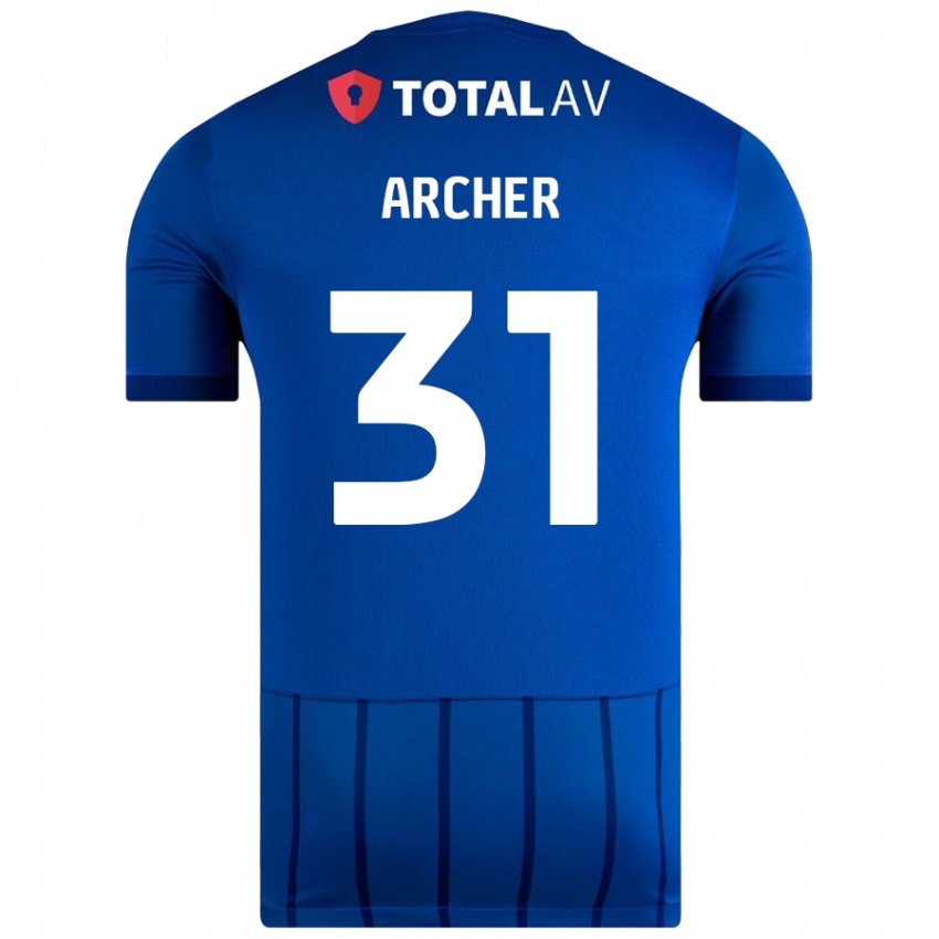 Femme Maillot Jordan Archer #31 Bleu Tenues Domicile 2024/25 T-Shirt Belgique