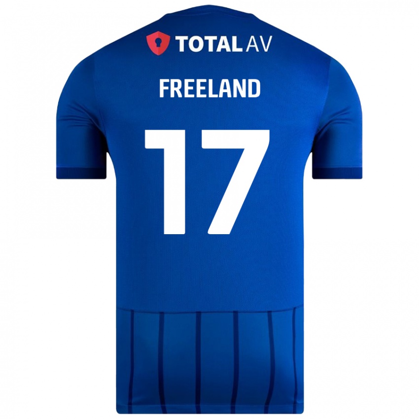 Femme Maillot Georgie Freeland #17 Bleu Tenues Domicile 2024/25 T-Shirt Belgique