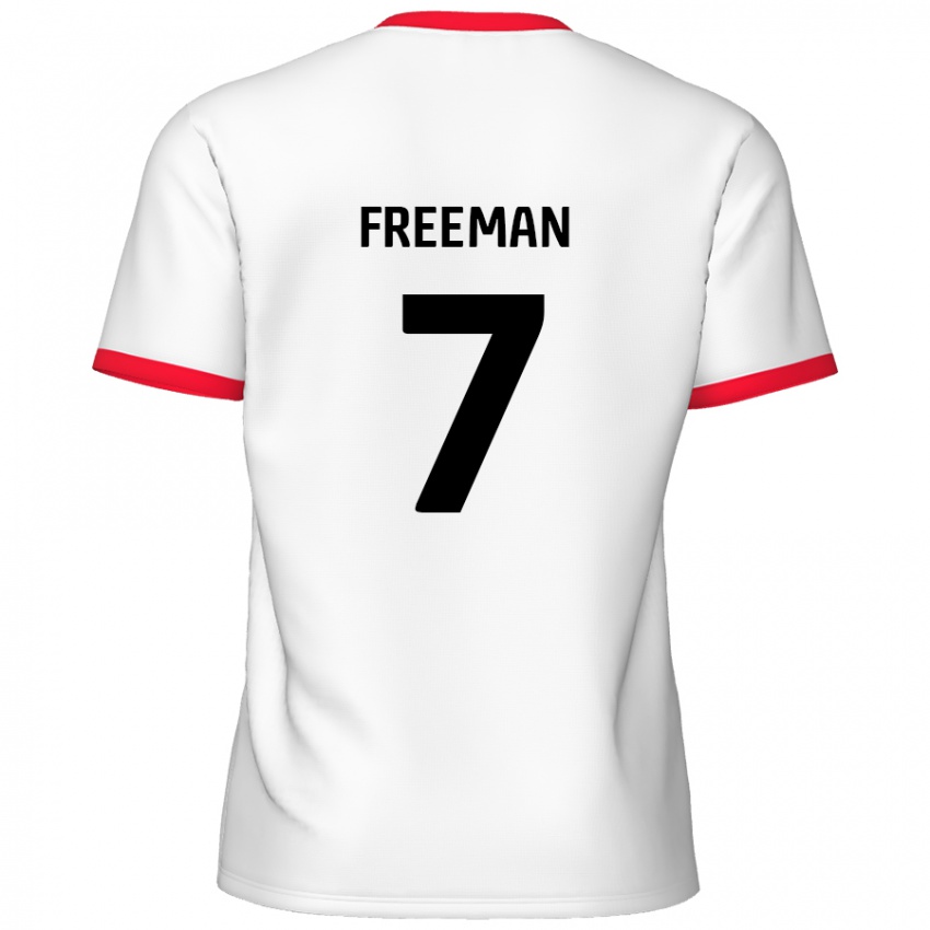 Femme Maillot Nick Freeman #7 Blanc Rouge Tenues Domicile 2024/25 T-Shirt Belgique