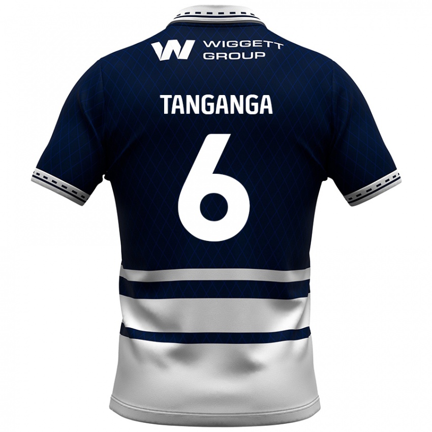 Dames Japhet Tanganga #6 Marineblauw Wit Thuisshirt Thuistenue 2024/25 T-Shirt België