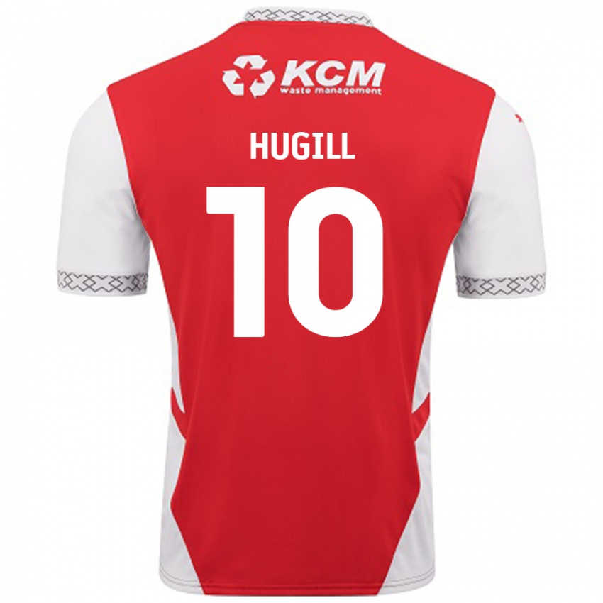 Dames Jordan Hugill #10 Rood Wit Thuisshirt Thuistenue 2024/25 T-Shirt België