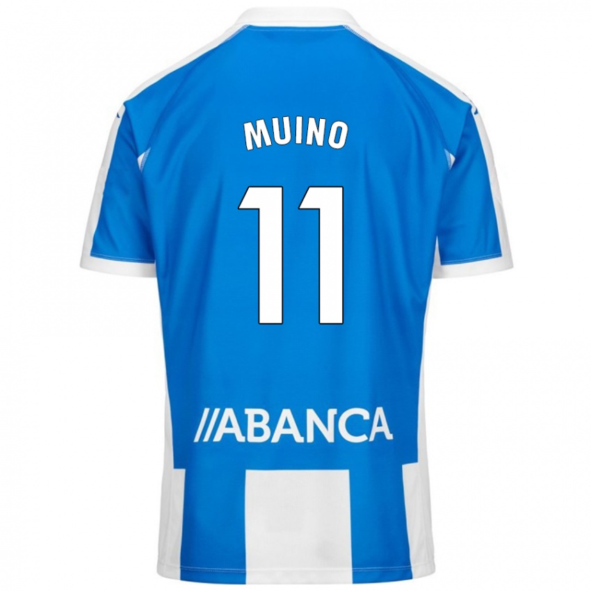 Femme Maillot Rosalía Muiño #11 Bleu Blanc Tenues Domicile 2024/25 T-Shirt Belgique