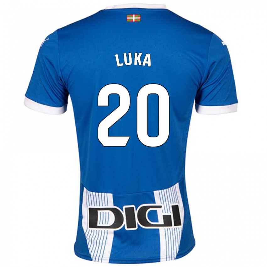 Femme Maillot Luka Romero #20 Bleu Tenues Domicile 2024/25 T-Shirt Belgique