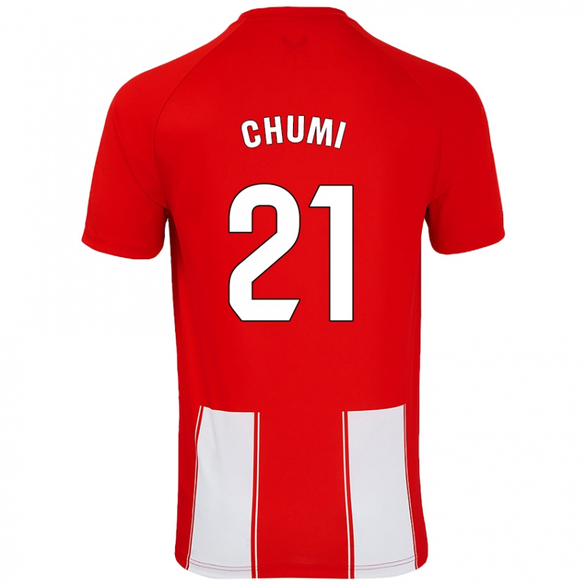 Dames Chumi #21 Rood Wit Thuisshirt Thuistenue 2024/25 T-Shirt België