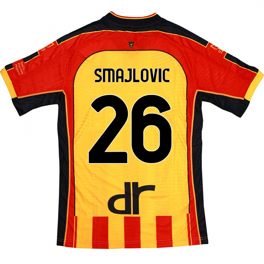 Dames Zinedin Smajlovic #26 Geel Rood Thuisshirt Thuistenue 2024/25 T-Shirt België