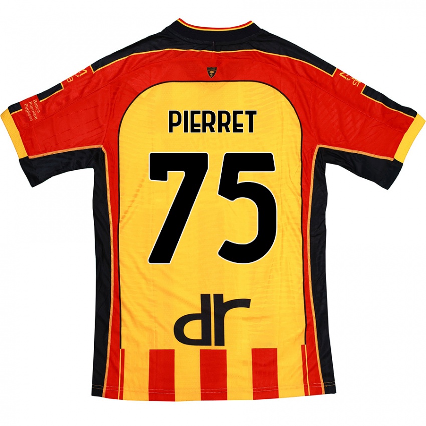 Dames Balthazar Pierret #75 Geel Rood Thuisshirt Thuistenue 2024/25 T-Shirt België