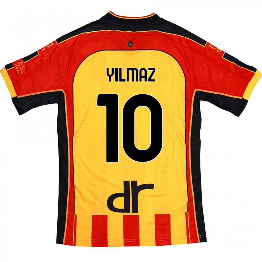 Dames Enes Yilmaz #10 Geel Rood Thuisshirt Thuistenue 2024/25 T-Shirt België