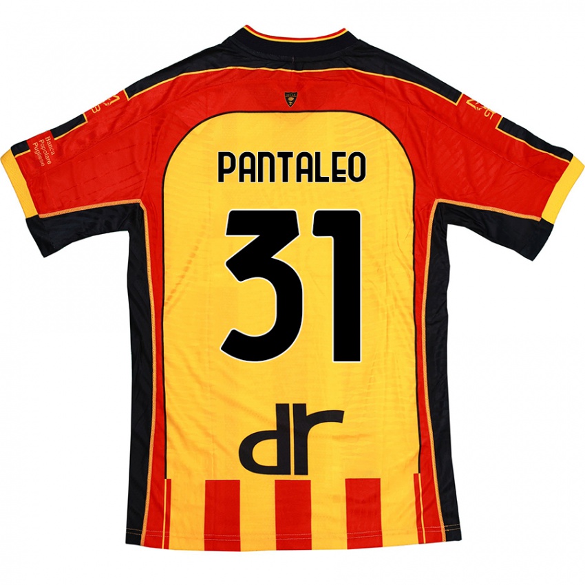 Dames Dario Pantaleo #31 Geel Rood Thuisshirt Thuistenue 2024/25 T-Shirt België