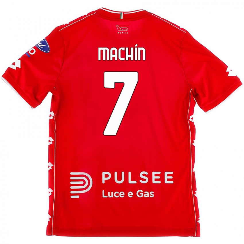 Femme Maillot José Machín #7 Rouge Blanc Tenues Domicile 2024/25 T-Shirt Belgique