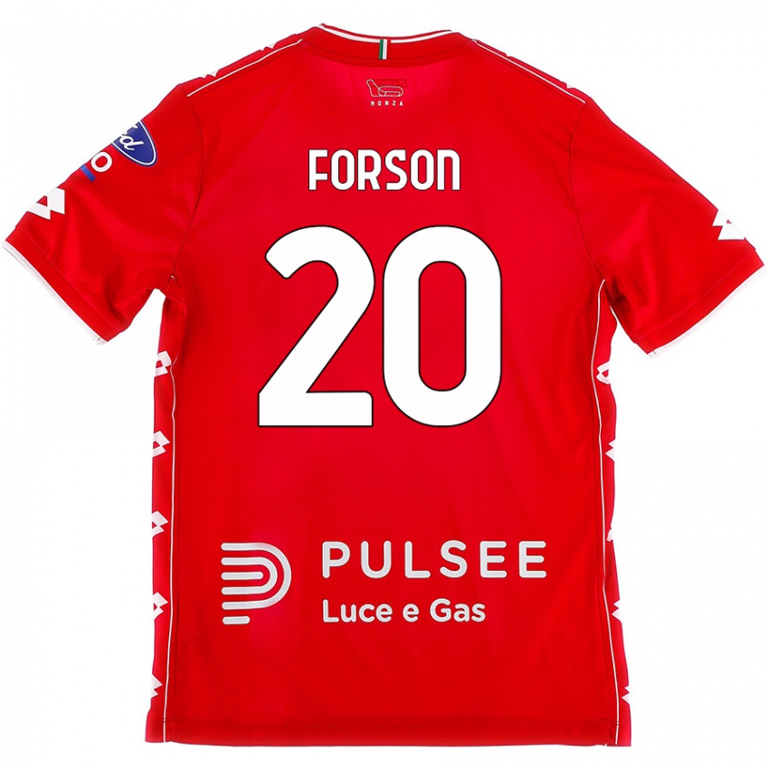 Femme Maillot Omari Forson #20 Rouge Blanc Tenues Domicile 2024/25 T-Shirt Belgique