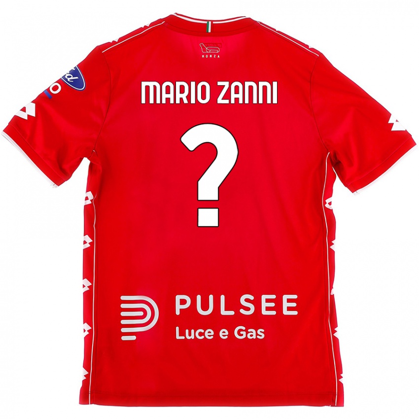 Femme Maillot Mario Zanni #0 Rouge Blanc Tenues Domicile 2024/25 T-Shirt Belgique