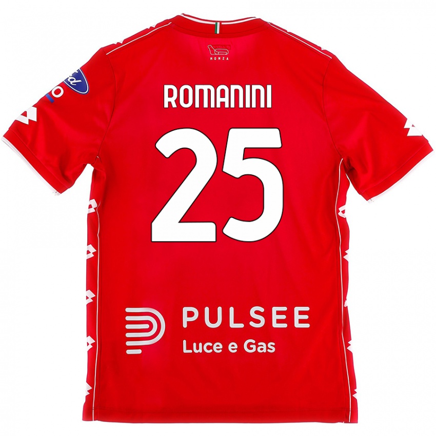 Femme Maillot Andrea Romanini #25 Rouge Blanc Tenues Domicile 2024/25 T-Shirt Belgique