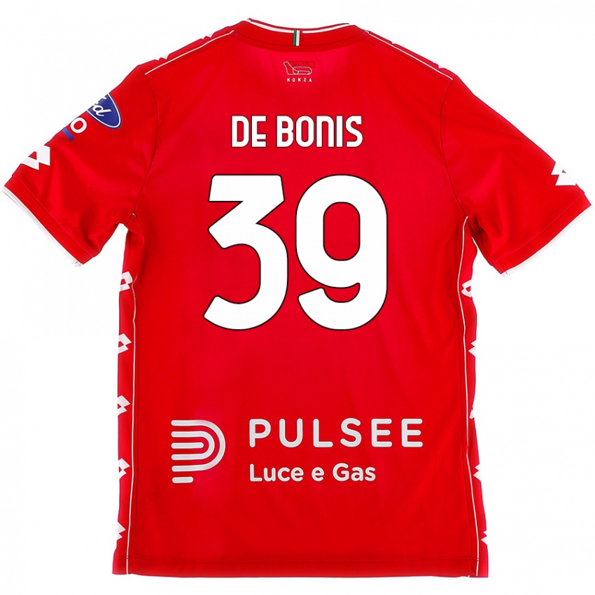 Femme Maillot Andrea De Bonis #39 Rouge Blanc Tenues Domicile 2024/25 T-Shirt Belgique