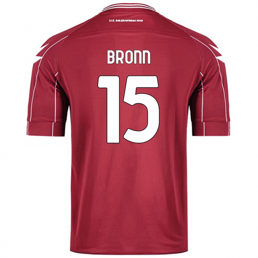 Femme Maillot Dylan Bronn #15 Bordeaux Tenues Domicile 2024/25 T-Shirt Belgique